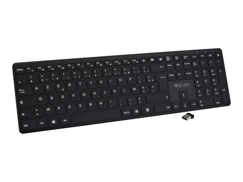 V7 : CLAVIER SILENT DUAL BLUETOOTH WIRELESS 2.4GHZ AZERTY COMPACT