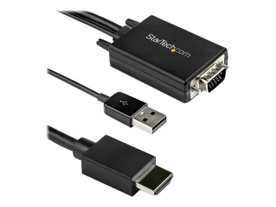 Startech : 2M (6FT.) VGA TO HDMI ADAPTER - USB AUDIO - 1080P RESOLUTION