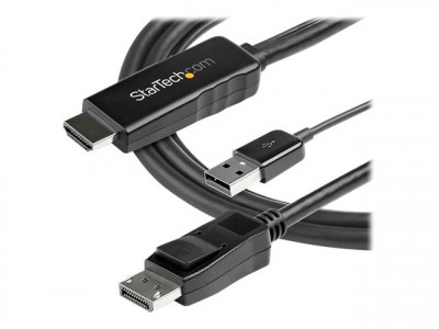 Startech : 2M HDMI TO DISPLAYPORT cable 4K 30HZ - USB-POWERED