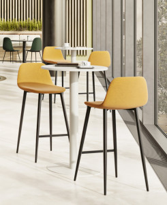 PAPERFLOW Tabouret de bar MUST, set de 2, gris