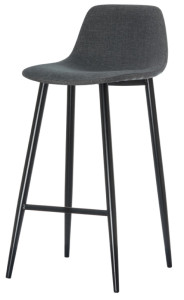 PAPERFLOW Tabouret de bar MUST, set de 2, gris