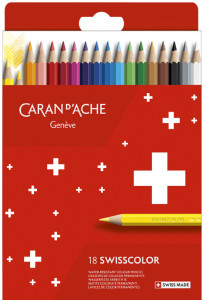 CARAN D'ACHE Crayons de couleur Swisscolor,étui carton de 12
