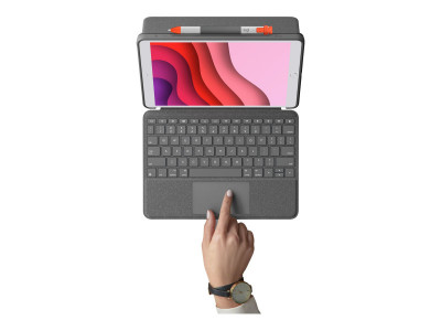 Logitech : COMBO TOUCH IPAD 7TH GEN GRAPHITE FRA CENTRAL fr