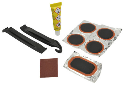 FISCHER Boîte de rustines pour chambre à air vélo, 9 pièces