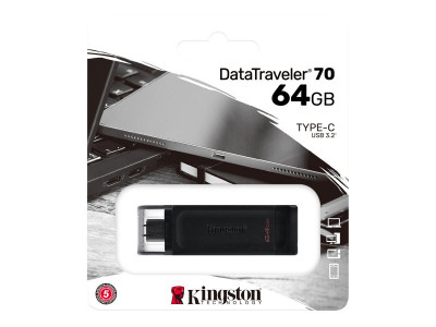 Kingston : 64GB USB 3.2 DATATRAVELER 70 USB TYPE-C