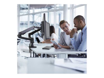 Ergotron : LX DUAL SIDE-BY-SIDE ARM MATTE BLACK