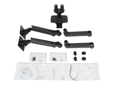 Ergotron : LX DUAL SIDE-BY-SIDE ARM MATTE BLACK