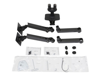 Ergotron : LX DUAL SIDE-BY-SIDE ARM MATTE BLACK