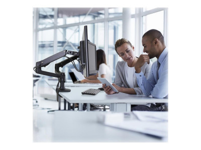 Ergotron : LX DUAL SIDE-BY-SIDE ARM MATTE BLACK