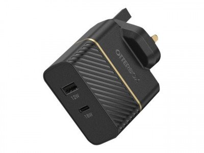 OtterBOX : OTTERBOX EU WALL CHARGER 30W USBC 18W + USBA 12W USBPD BLACK