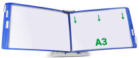 tarifold tdisplay Poches à pivot, A3 à l'italienne, bleu tarifold tdisplay Poches à pivot, A3 à l'italienne, bleu