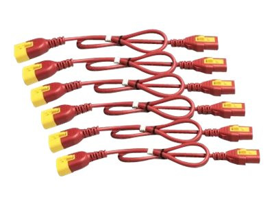 APC : POWER CORD kit (6 EA) LOCKING C13 TO C14 0.6M RED