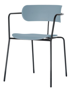 PAPERFLOW Chaise visiteur BISTRO, set de 4, blanc