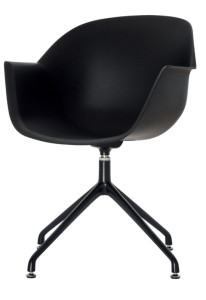 PAPERFLOW Chaise visiteur MOON, set de 2, noir