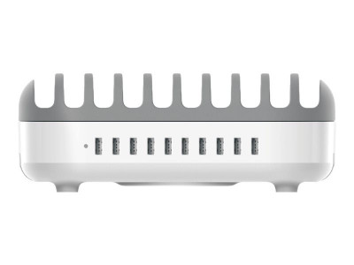 compulocks : 10PORT USB CHARGING DOCK ST PLUGS WHITE