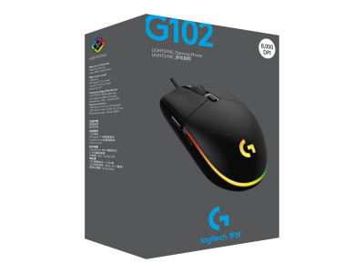 Logitech : G102 LIGHTSYNC GAMING MOUSE BLACK EER