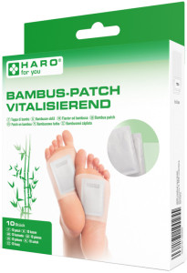 HARO Patch détox à base de bambou, plante des pieds, blanc