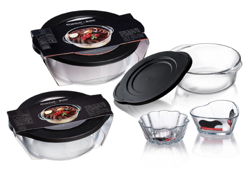 Flirt by R & L Plat à gratin Cucina, en verre, 1,45 litre