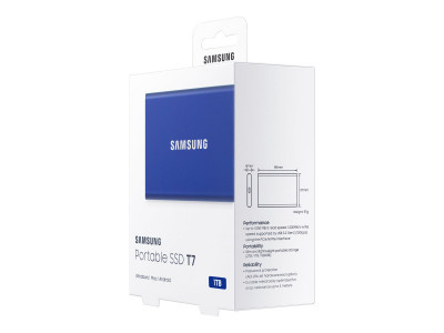 Samsung : SSD PORTABLE T7 1TB USB 3.2 INDIGO BLUE