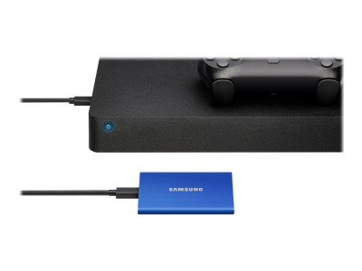 Samsung : SSD PORTABLE T7 1TB USB 3.2 INDIGO BLUE