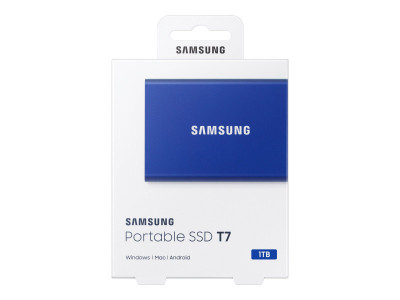 Samsung : SSD PORTABLE T7 1TB USB 3.2 INDIGO BLUE