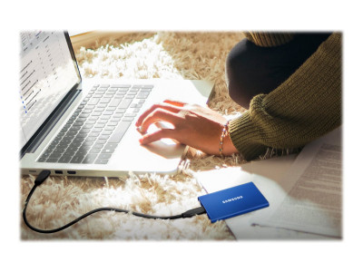 Samsung : SSD PORTABLE T7 1TB USB 3.2 INDIGO BLUE