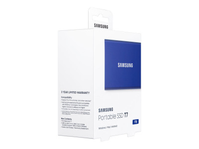 Samsung : SSD PORTABLE T7 1TB USB 3.2 INDIGO BLUE
