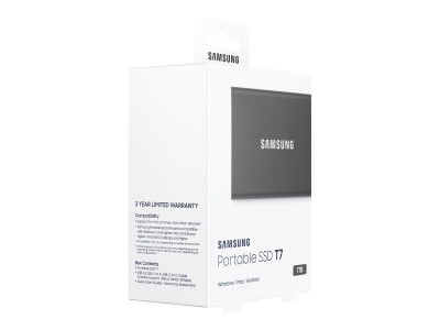 Samsung : SSD PORTABLE T7 1TB USB 3.2 TITAN GREY