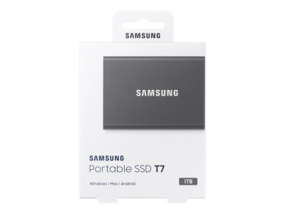 Samsung : SSD PORTABLE T7 1TB USB 3.2 TITAN GREY