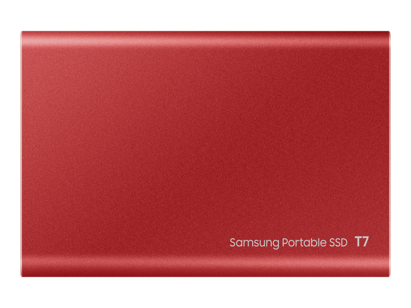 Samsung : SSD PORTABLE T7 2TB USB 3.2 METALLIC RED