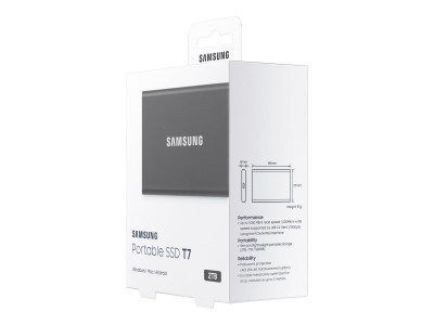 Samsung : SSD PORTABLE T7 2TB USB 3.2 TITAN GREY