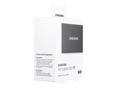Samsung : SSD PORTABLE T7 2TB USB 3.2 TITAN GREY