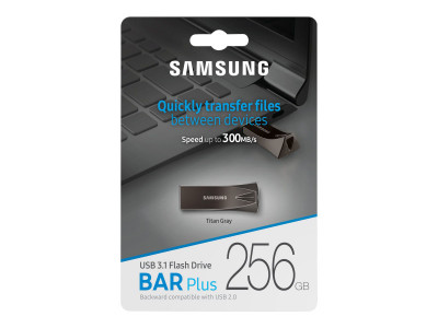 Samsung : BAR PLUS TITAN GRAY 256GB .