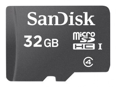 SANDISK : SD card MICRO 32GB SDHC avec ADAPTER