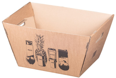 SMARTBOXPRO Panier de course en carton ondulé