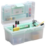 Mallette de rangement allit McPlus Clear 16, PP, verte