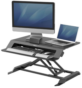 Fellowes Sitz-Steh Workstation Lotus LT, schwarz