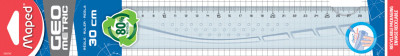 Maped règle plate Geometric, 200 mm, en plastique