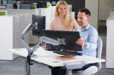 Fellowes TFT-/LCD-Doppel-Monitorarm Eppa, weiß