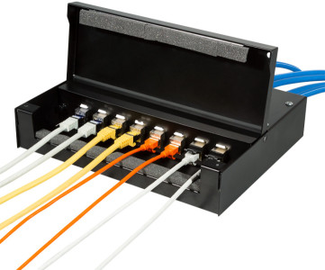 LogiLink Boîtier à point de consolidation, 8/12 ports, noir