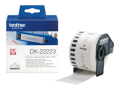 Brother : DK CONTINUOUS LABELS WHITE pour QL-500/550 papier 30.48M 50MM
