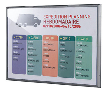 PAPERFLOW Cadre mural Info, A4, couleur: gris aluminium