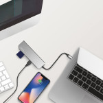 LogiLink USB-C 6-in-1 Multifunktions-Hub, silber LogiLink USB-C 6-in-1 Multifunktions-Hub, silber