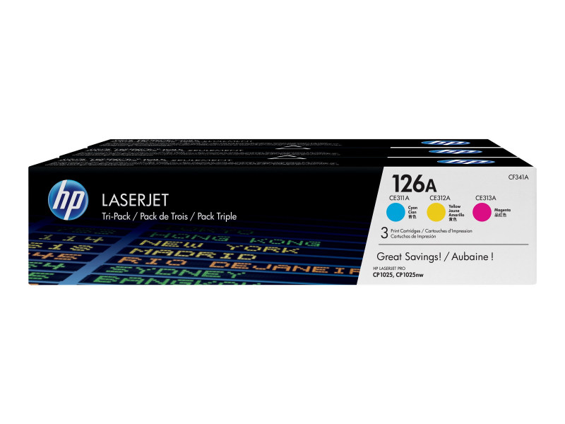 HP : cartouche toner TRI-pack HP 126 A LaserJet