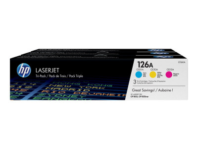 HP : cartouche toner TRI-pack HP 126 A LaserJet