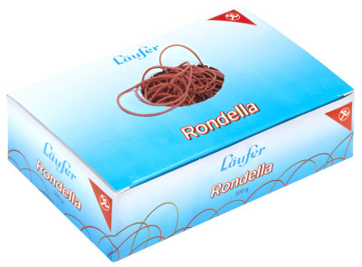 Läufer Gummiringe RONDELLA im Karton, rot, 85 mm, 500 g