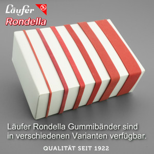 Läufer Gummibänder RONDELLA im Karton, 150 x 10 mm, 500 g