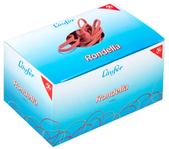 Läufer Gummibänder RONDELLA im Karton, 80 x 2 mm, 500 g