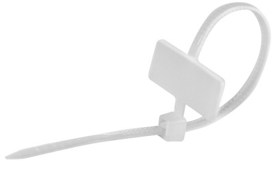 LogiLink Attache-câbles avec champ d'inscription, blanc