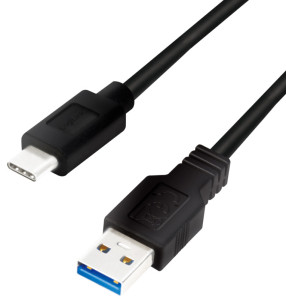 LogiLink Câble USB 3.2, USB-A - USB-C, 1,0 m, noir